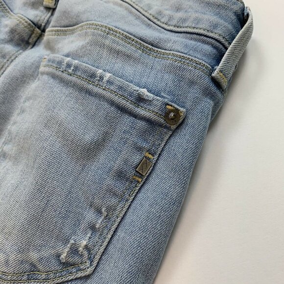 Genetic Los Angeles  Blue Daphne Skinny Jean Size 25 Distressed Raw Hem Women - Picture 3 of 11